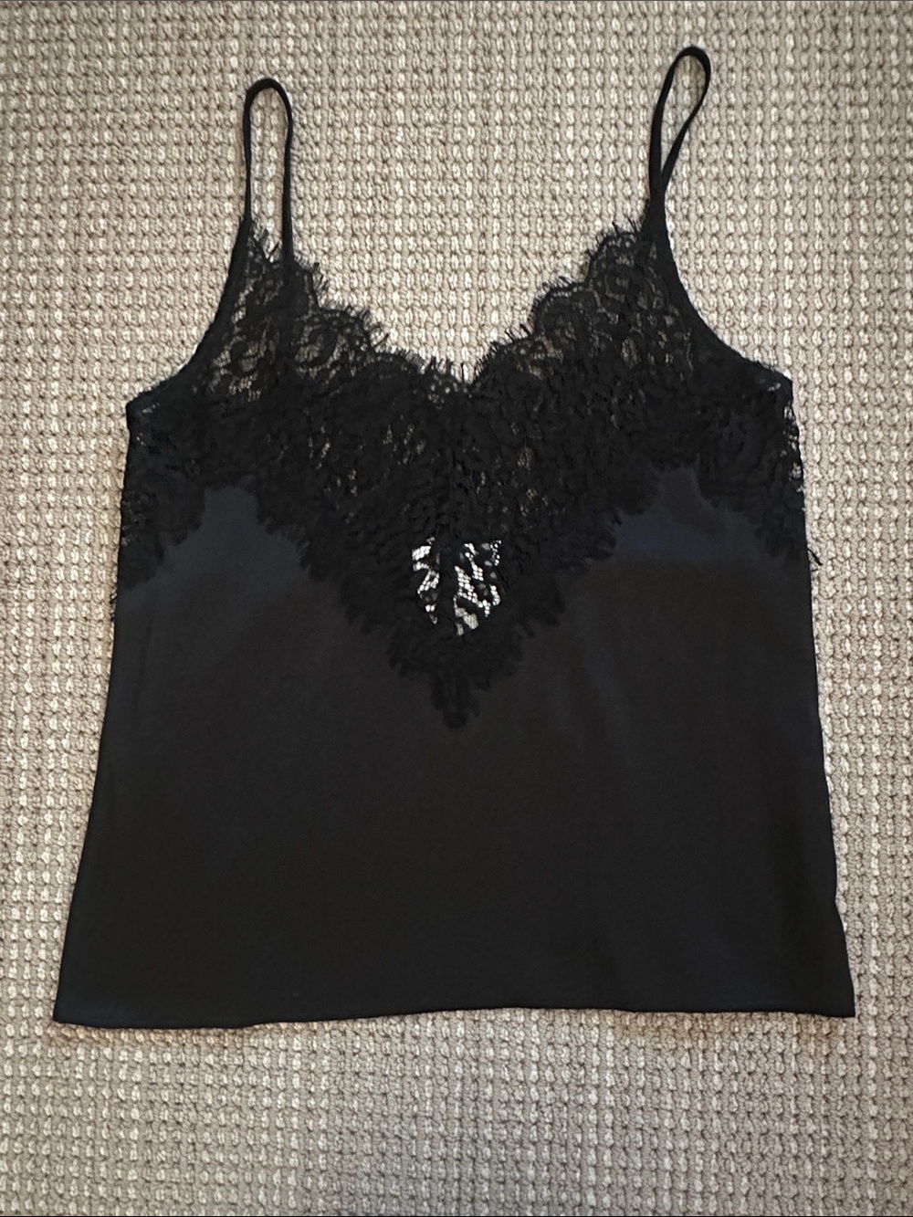 Black Lace-Trim Camisole